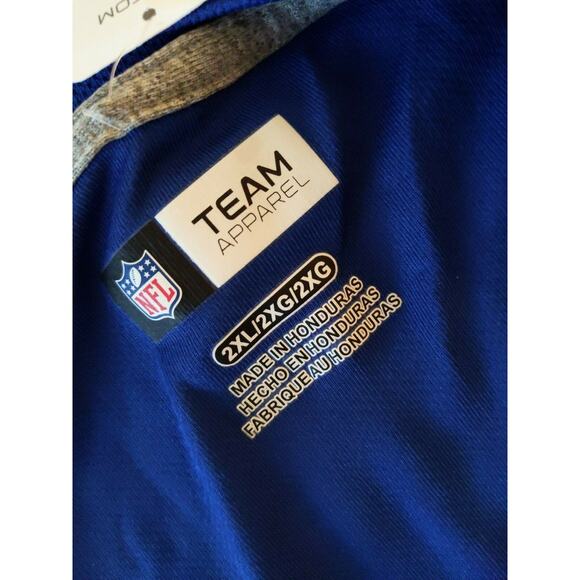 NFL Team Apparel Blue New York Giants Football XXL Short Sleeve NWT - Picture 4 of 6